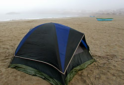 Campamento en la playa