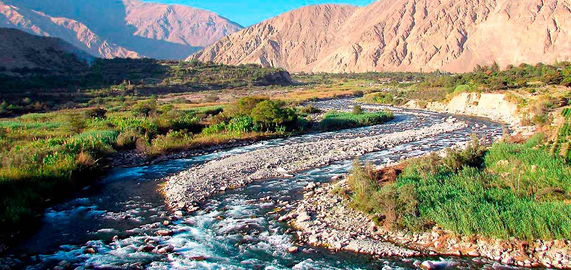 El río Cañete en Lunahuaná